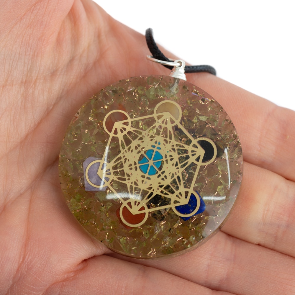 Buy Orgonite Pendant Metatron Chakra Peridot Online Spiru