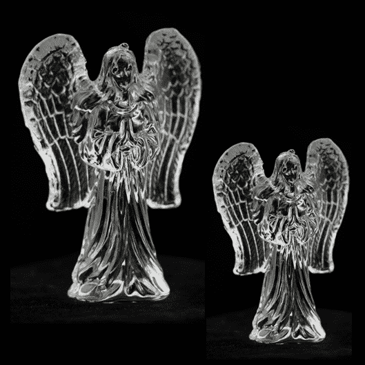 Angel of Glass with clear-glass wings - 10 cm