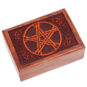 Tarot Box Pentagram Engraved