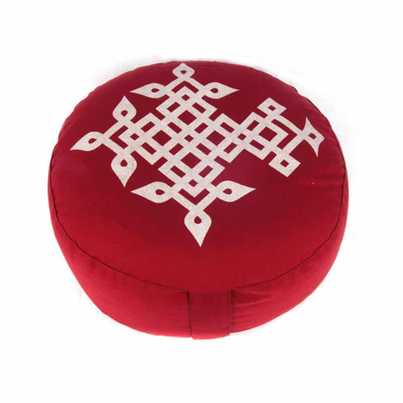 Meditation Cushion Red-silver Tree Of Life