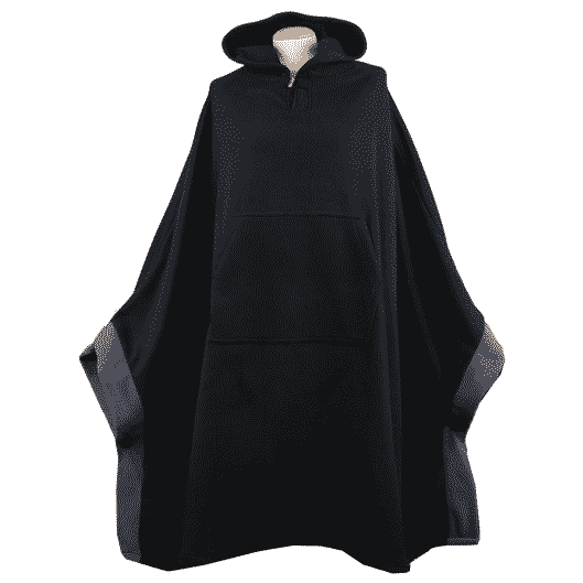 Meditation Poncho Fleece (black)