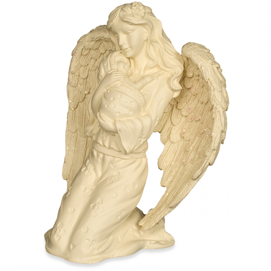 Angel Figurine With Baby - 11.4 Cm