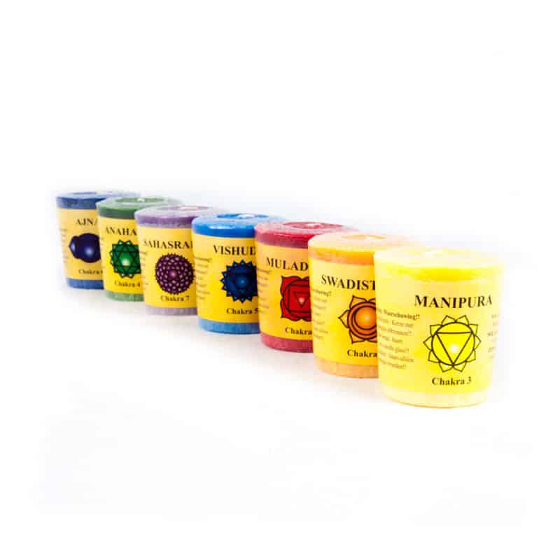 Chakra Votive Scented Candles Gift Set (Set of 7)