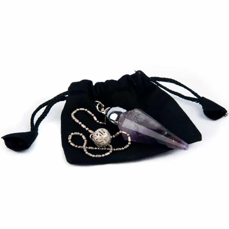Pendulum Amethyst Facet with Ornamental Bead