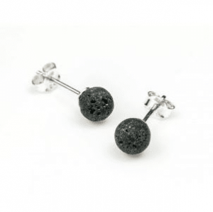 Lava stone Earrings 925 Silver