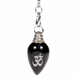 Pendulum OHM polished Black Agate