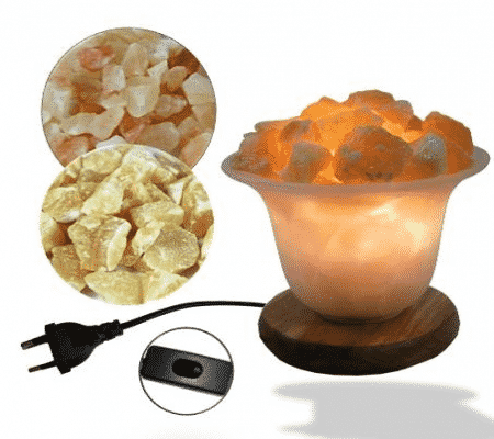 Orange Calcite plus Himalayan Salt Crystal Lamp