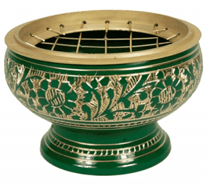 Incense burner Brass Green