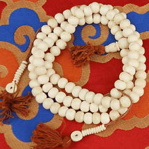 Mala Leg Naturel 108 Beads with Dorje  Bell Counters (1 cm)