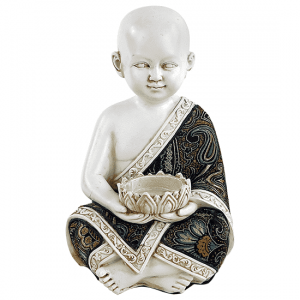 Monk with waxy light holder - 20 cm