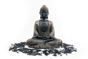 Meditation Boeddha Antique Finish Japan - 24 cm