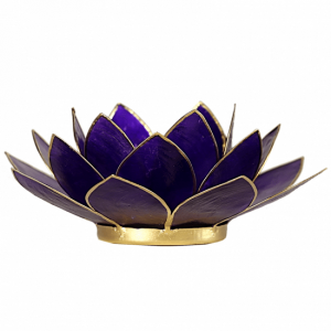 Lotus Atmospheric Light Violet 7th Chakra Gold Edge