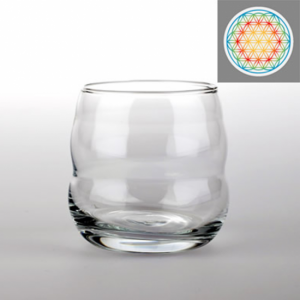 Drinking glass Mythos with Flower of Life Multi-coloured