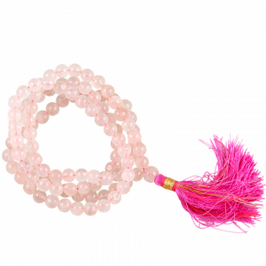 Mala Rose Quartz AA Quality 108 Beads with Bags (0.7 cm)