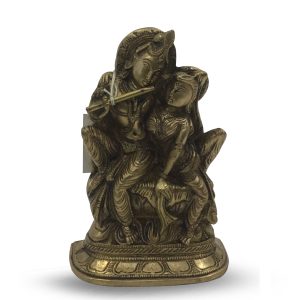 Brass Radha Krishna - 16 cm