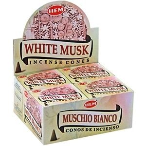 HEM Incense Cone White Musk (12 packs)