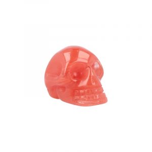 Gemstone Skull Strawberry Quartz (40 mm)