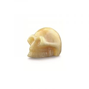 Gemstone Skull Calcite Yellow