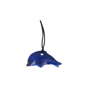 Dolphin Pendant Howlite Blue (Pierced)