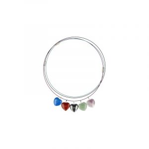Heart-shaped Gemstones Pendants (Spangen-Set)