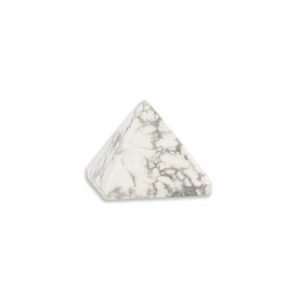 Pyramid Gemstone Howlite White (25 mm)