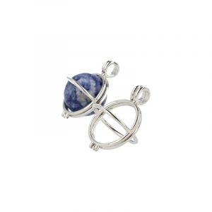 Silver plated Cage hanger for Gemstone Sphere (20 mm)