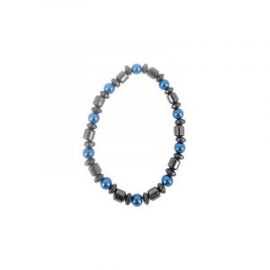Magnetic bracelet Hematite Dark Blue  (6 mm)