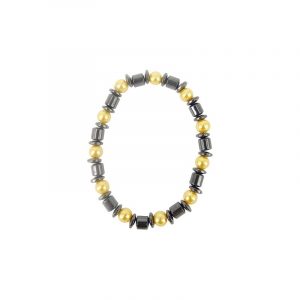 Magnetic bracelet Hematite Yellow (6 mm)