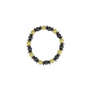Magnetic bracelet Hematite Yellow (8 mm)