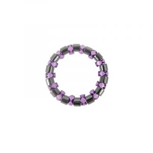 Magnetic bracelet Hematite Wheel purple