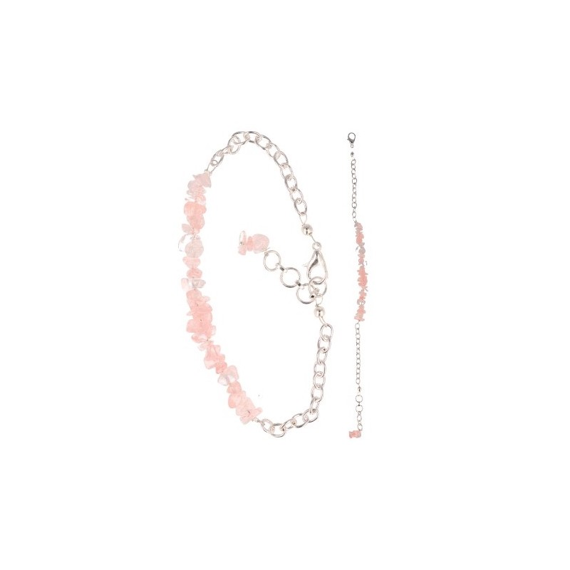 Bar Bracelet - Pink Quartz