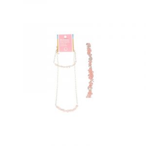 Gemstones Necklace and Bracelet Pink Quartz (Set)