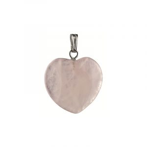 Gemstone Heart Pendant Rose Quartz (20 mm)