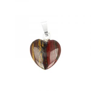 Heart-shaped Gemstones Pendant Tiger iron (12 mm)