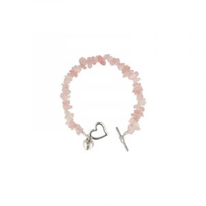 Pink Quartz Heart Split bracelet