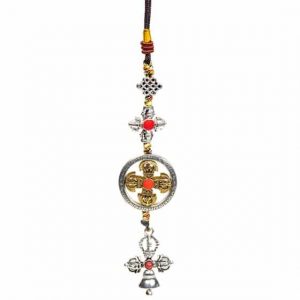 Protective Pendant Double Dorje with Bell