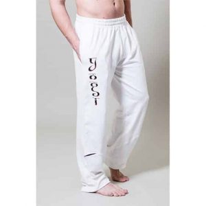 Yoga Pants Yogi Practice Men's White M-L