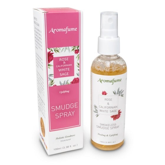 Aromafume Natural Smudge Spray White Sage and Rose