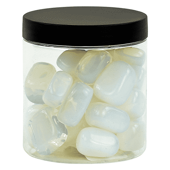 Opaline Tumbled Stones in Pot