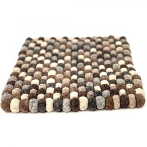 Felted Seat Cushion Nature Square - 33 cm