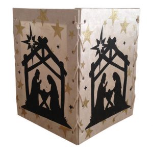 Lantern Nativity Scene - Handmade Paper