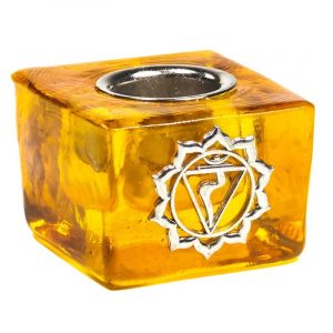 Candle Holder Cube - Solar Plexus Chakra