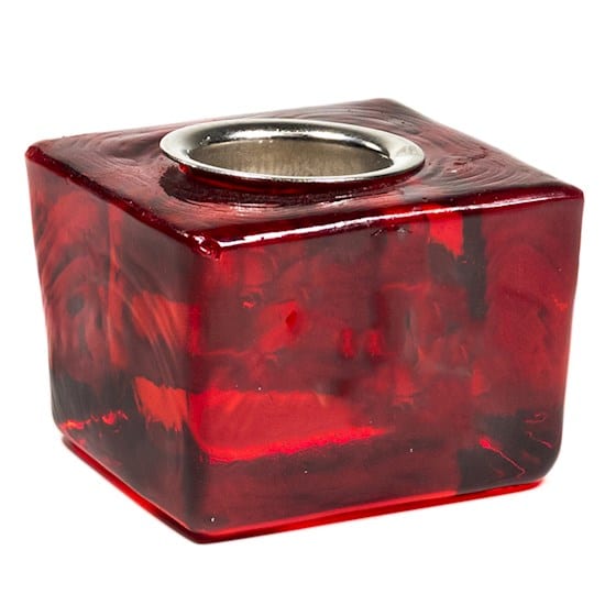Candle Holder Cube - Red for 22 mm Candle Sticks
