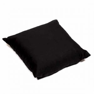 Yogi and Yogini Meditation Cushion Square Cotton Black - Support Cushion - 28 x 28 cm