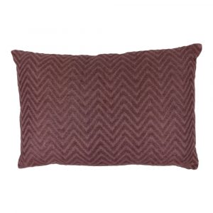 Cotton Cushion Zigzag Purple XL (Rectangular - With Filling)