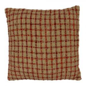 Cotton Cushion Mumbai Brown/Red (With Filling)