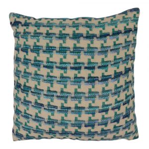 Cotton Cushion Lanzarote Blue (With Filling)