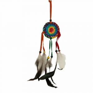 Dreamcatcher Round Colorful with Feathers (25 x 6 x 1 cm)