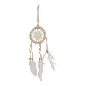 Dreamcatcher White with Feathers