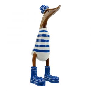 Wooden Duck Stripe with Hat and Boots Blue M